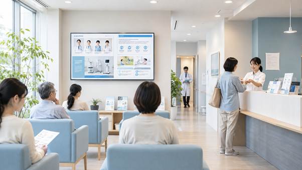 クリニックのデジタルサイネージ活用法とは？ 医院の価値を伝える情報発信ガイド	