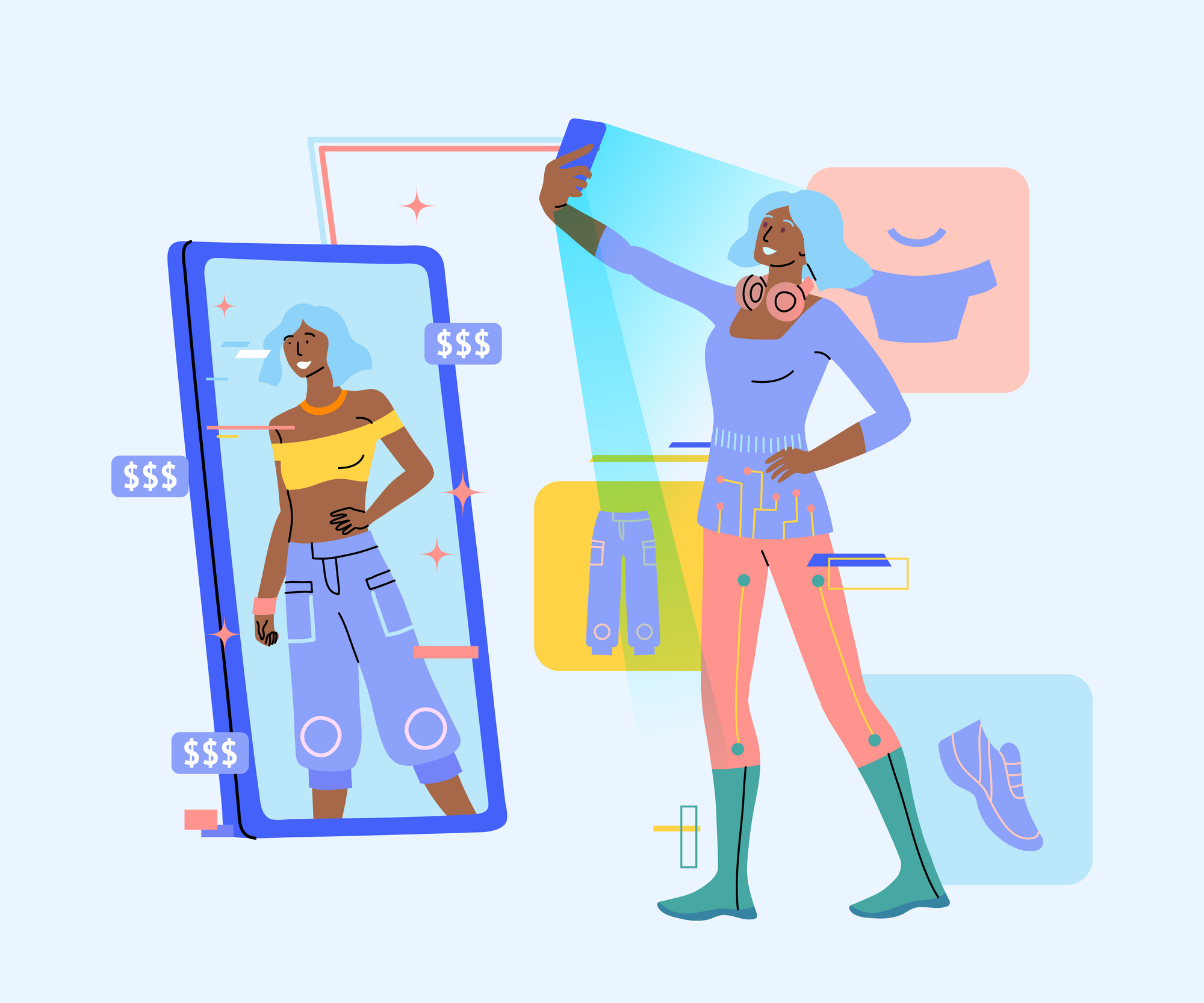 ファッションEC・SNS活用のイラスト